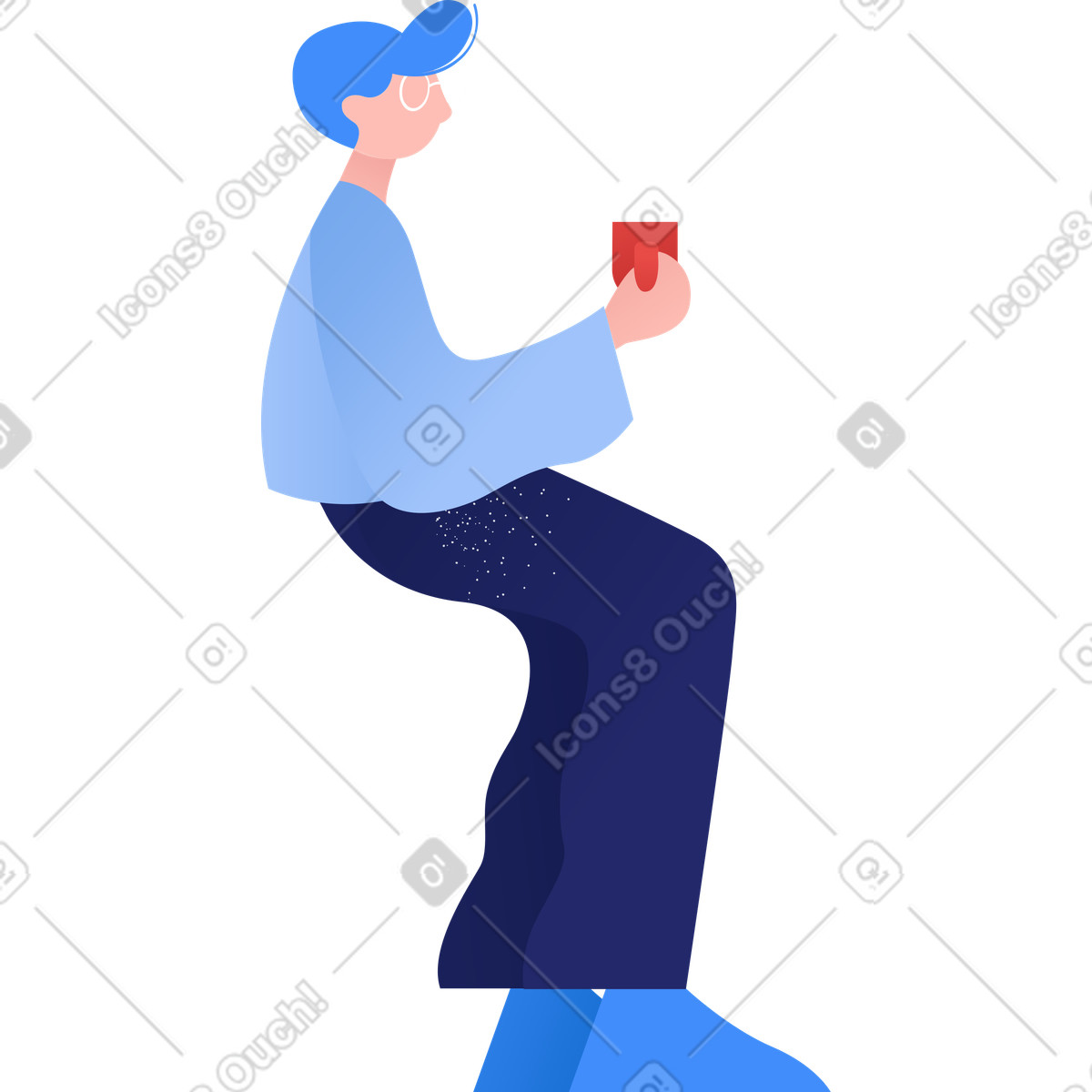 Uomo illustrazione in stile Clip scarica in PNG, SVG