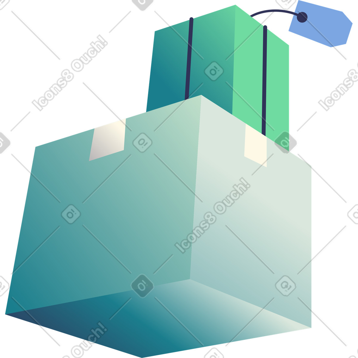 Illustration Boîtes avec étiquettes dans le style Beam à télécharger aux formats PNG, SVG