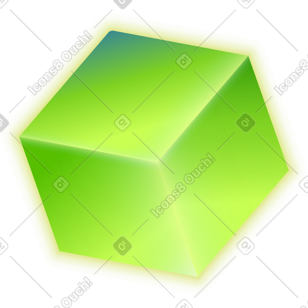 Illustration Cube dans le style Isotech à télécharger aux formats PNG, SVG