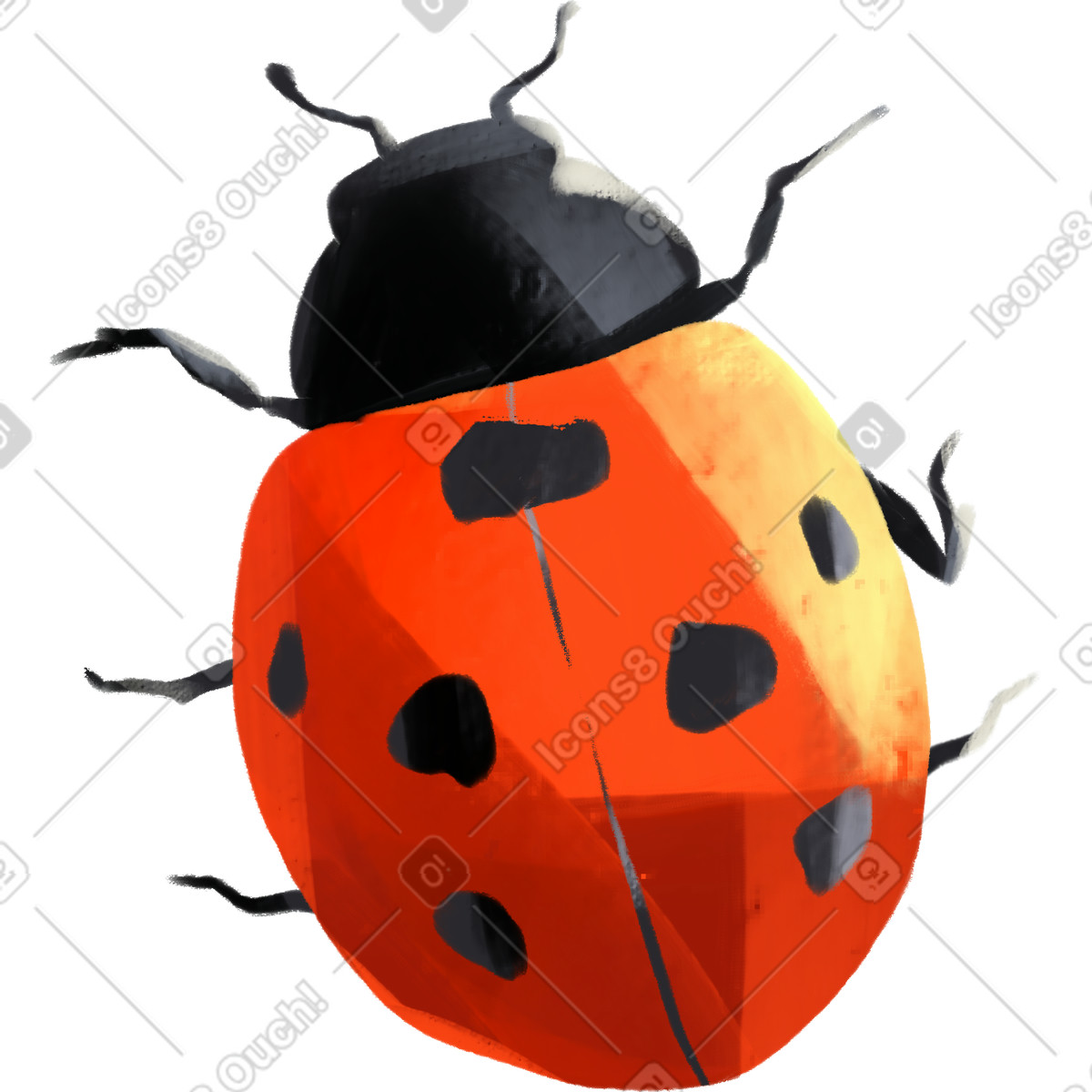 Ladybug-Illustration im Sunday-Stil als Download in PNG, SVG