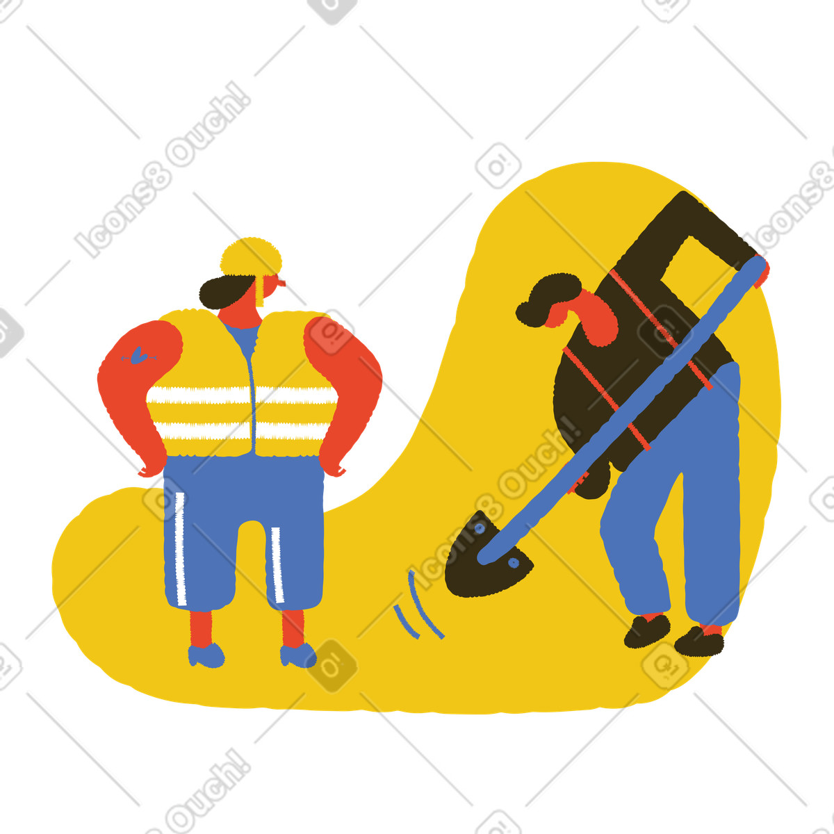 下载 Bermuda 风格的 建筑商 插画，支持 PNG、SVG 格式