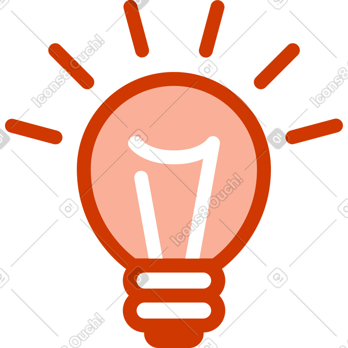 下载 Natty 风格的 灯泡 插画，支持 PNG、SVG 格式