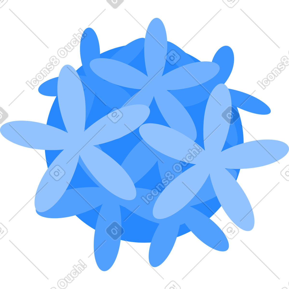Ilustración Flor tropical en estilo Urban a descargar en PNG y SVG