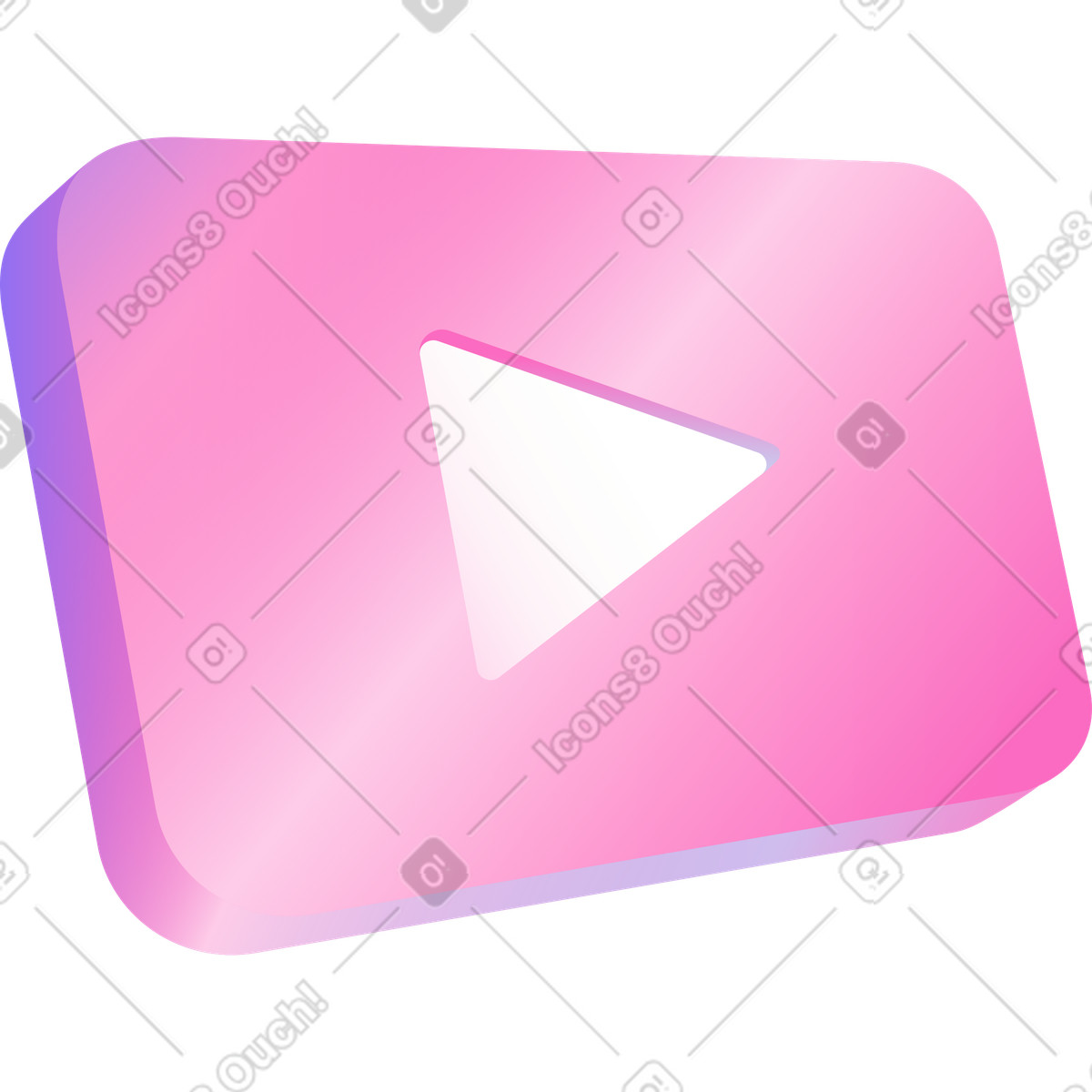 Иллюстрация Значок youtube в стиле Isotech — скачать в форматах PNG, SVG