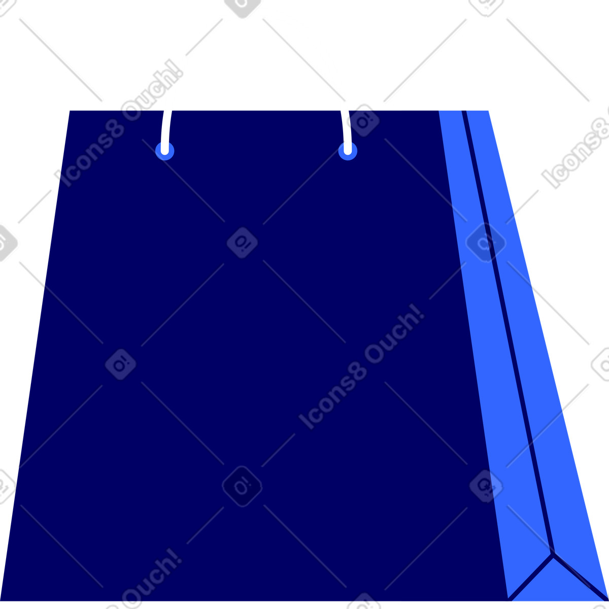 Lounge スタイルの ショッピングバッグ のイラストをPNG、SVG形式でダウンロード