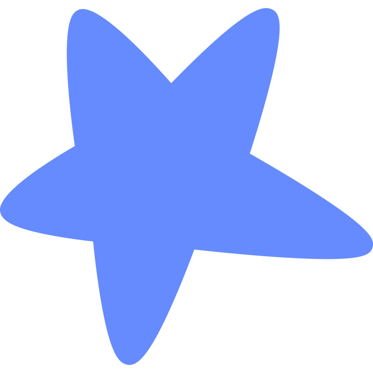Ilustración Blue star en estilo Bouncy a descargar en PNG y SVG