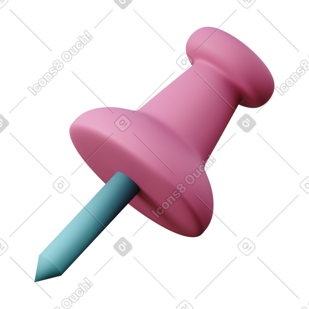 Illustration Pin dans le style 3D Sugary à télécharger aux formats PNG, SVG