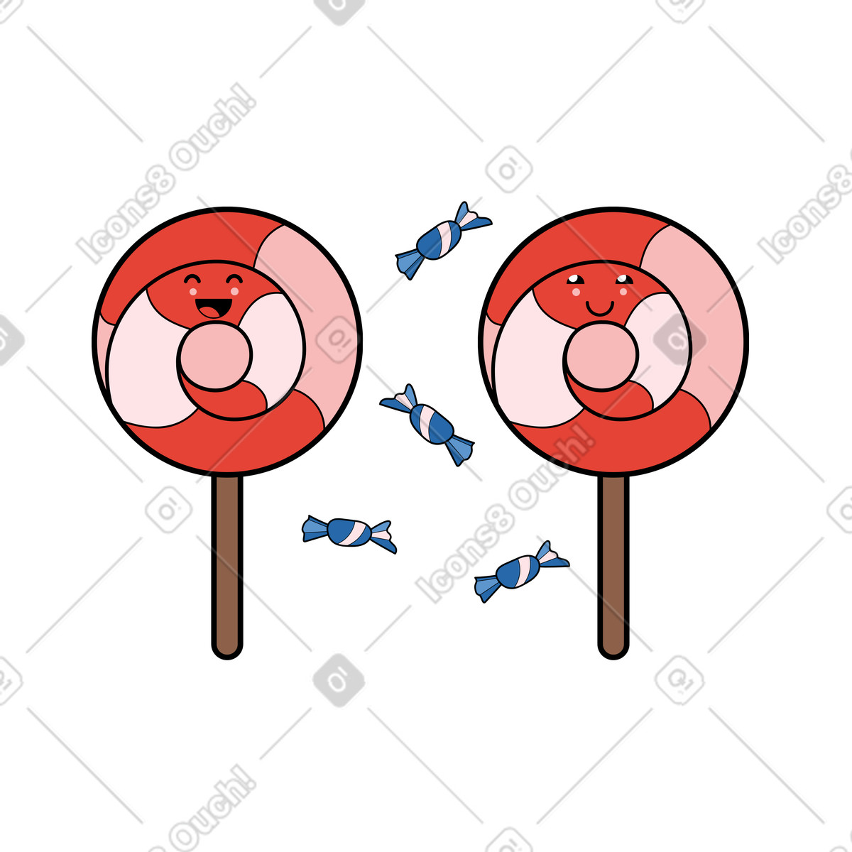 下载 Surr 风格的 糖果 插画，支持 PNG、SVG 格式