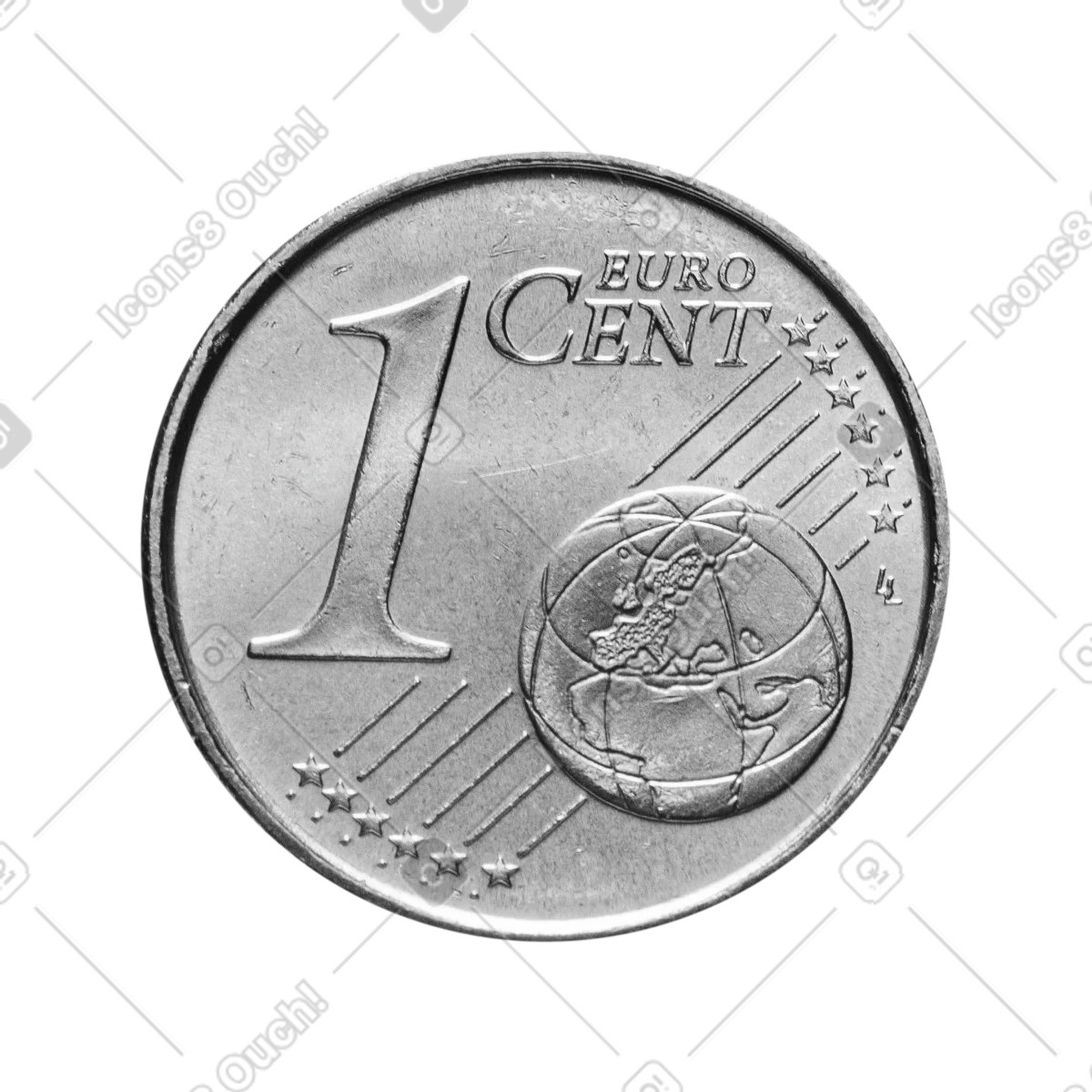 One cent euro illustrazione in stile Print scarica in PNG, SVG