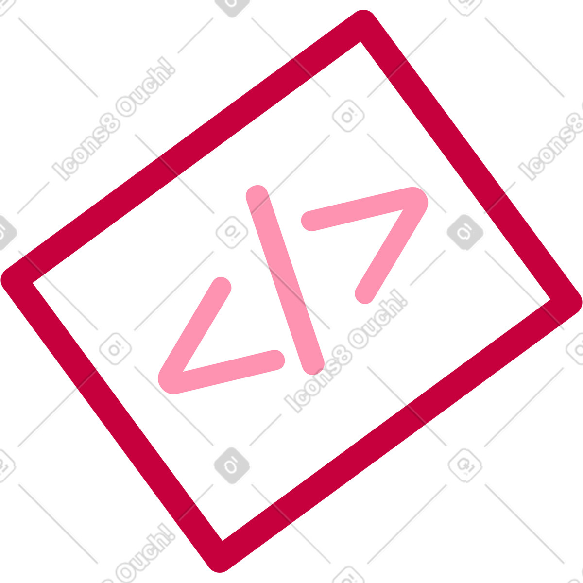 Code icon illustration in PNG, SVG