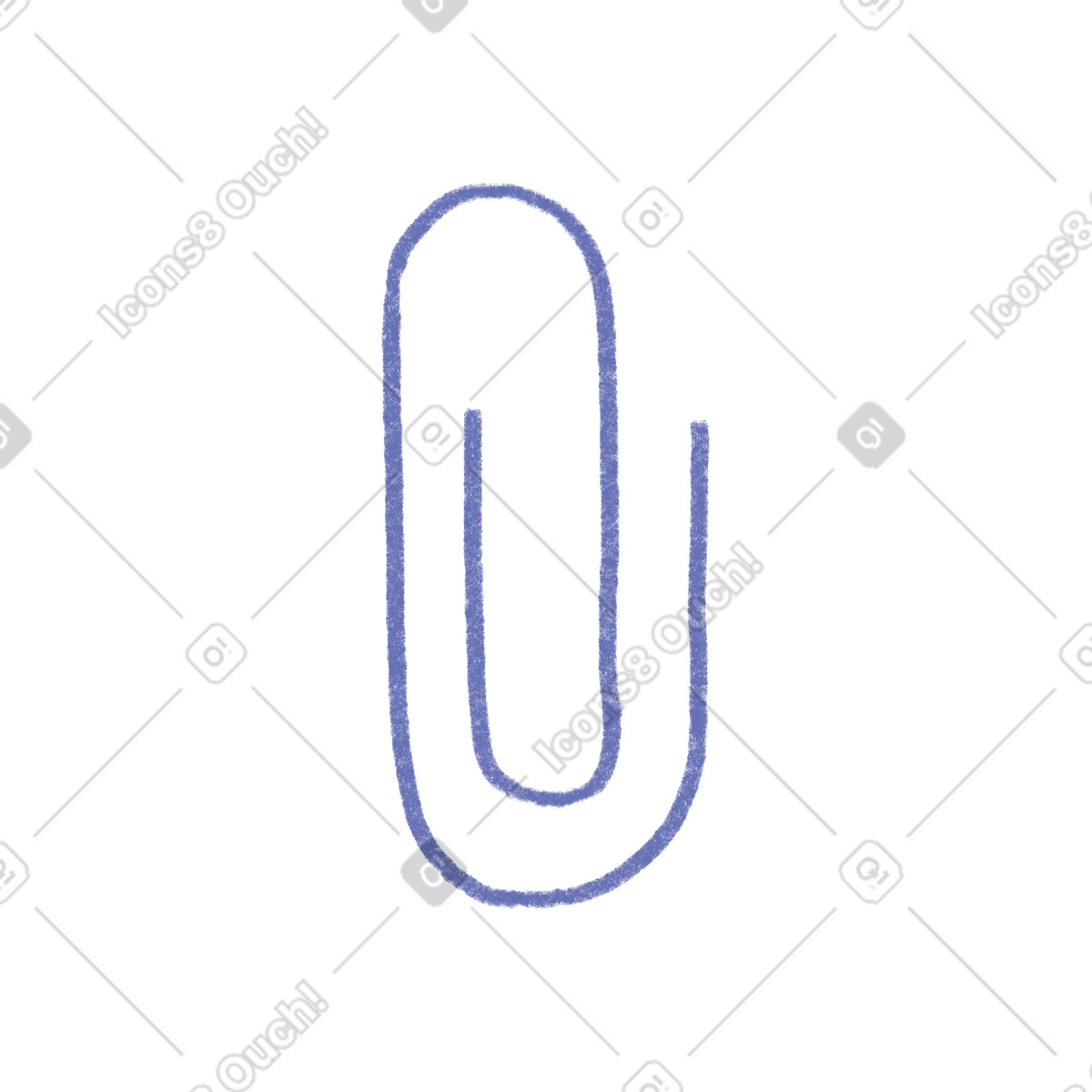 Ilustração de Purple paper clip em no estilo Scrapbooking para baixar em PNG, SVG