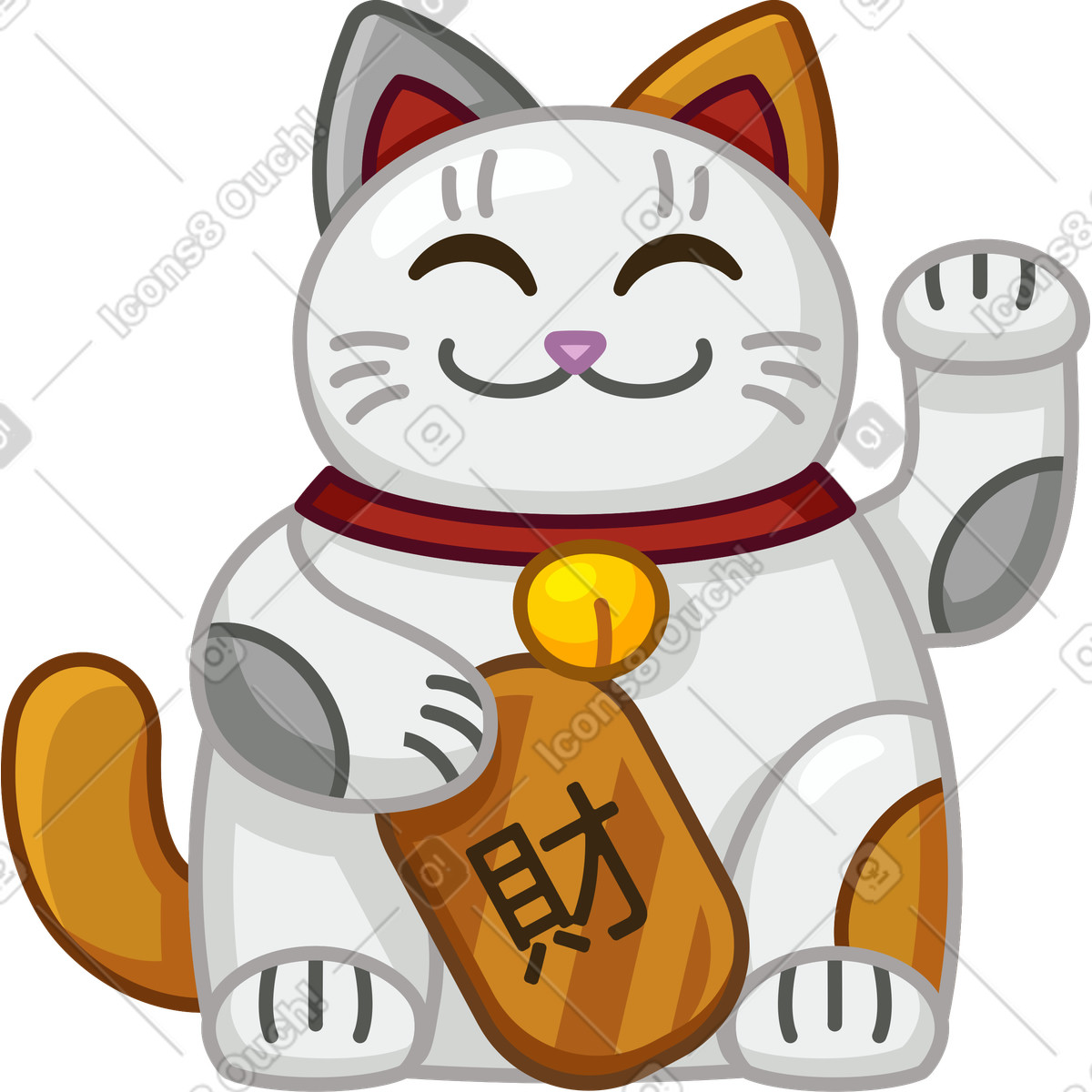 Festicon スタイルの Maneki-neko のイラストをPNG、SVG形式でダウンロード