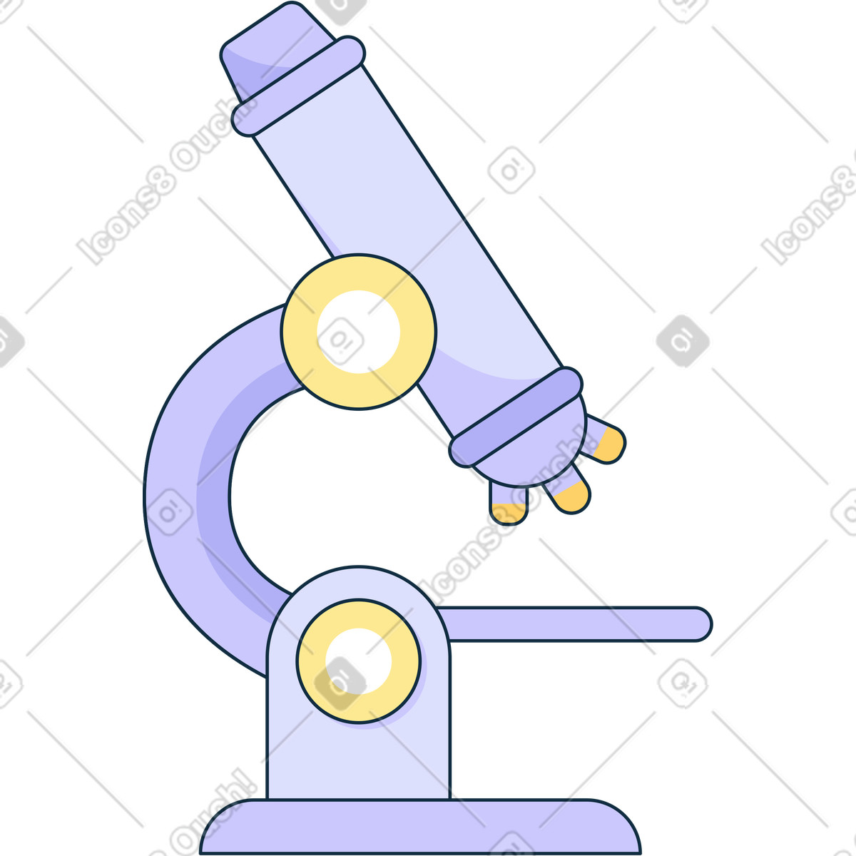 Microscope illustration in Bubble gum style download in PNG, SVG