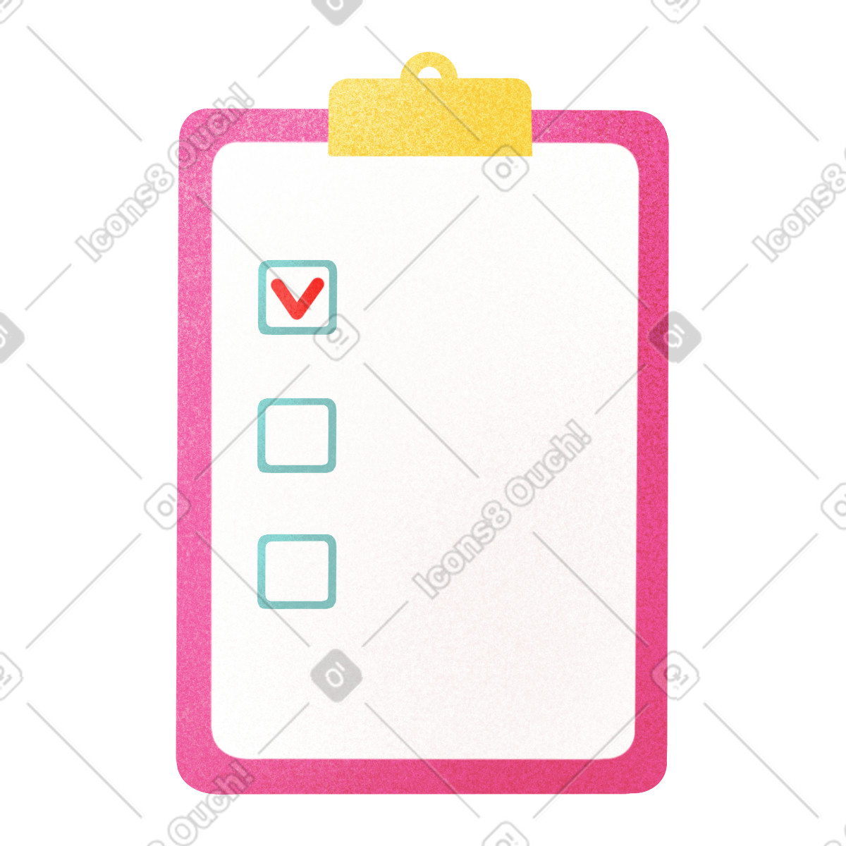 Ilustração de Lista verificação na área transferência em no estilo Willowy para baixar em PNG, SVG
