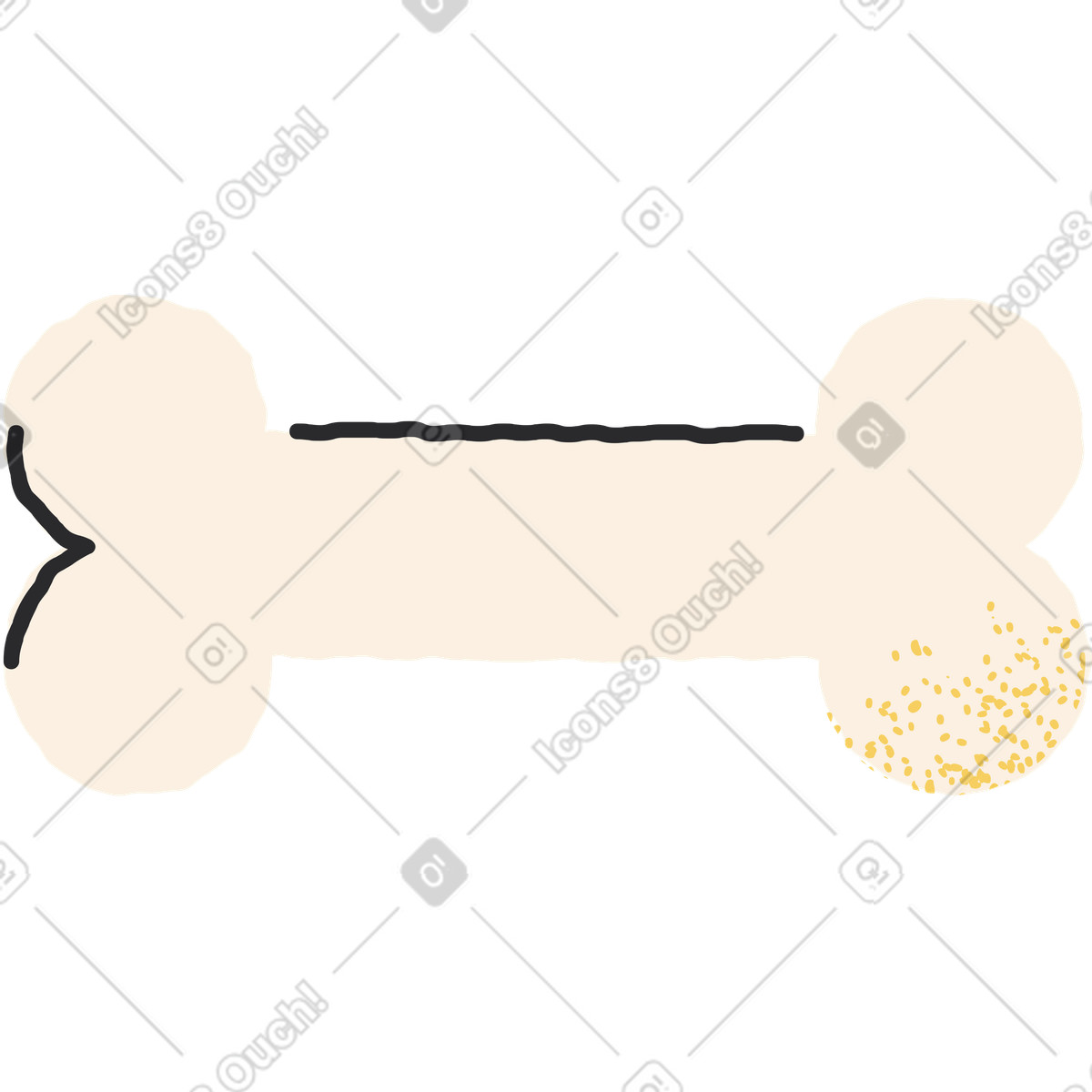 Illustration Os dans le style Pablo à télécharger aux formats PNG, SVG