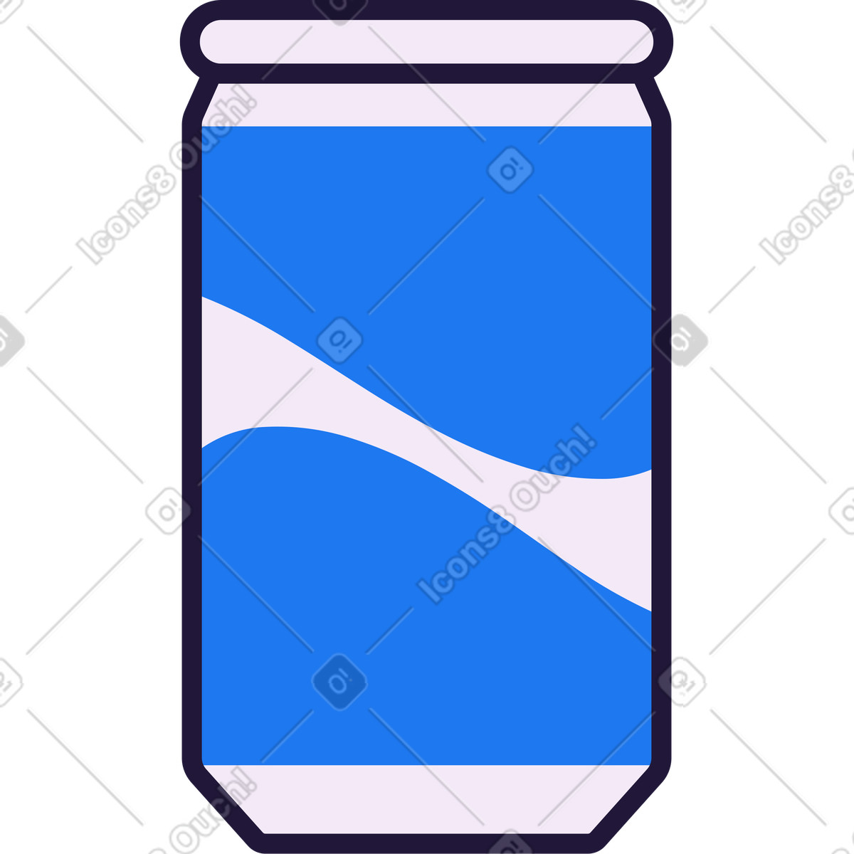 Lattina di soda illustrazione in stile Conifer scarica in PNG, SVG