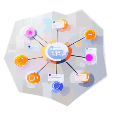 A network diagram featuring multiple interconnected compliance processes. The diagram includes various nodes representing different compliance areas such as "Data Protection," "Financial Regulations," "Health and Safety," and "Quality Control." Lines connect these nodes, illustrating the relationships and interactions between the processes. Each node is clearly labeled with its respective title, and the diagram utilizes a color scheme that distinguishes different categories of compliance. Additional icons or symbols may be included next to each node to represent specific compliance requirements or actions. The layout is organized and visually structured to facilitate understanding of the interconnected nature of the compliance processes.