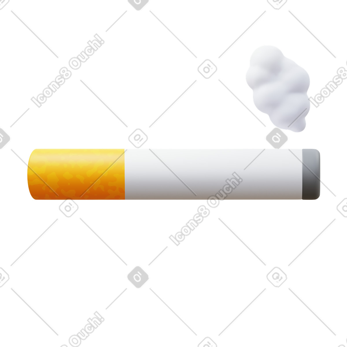 Smoking illustrazione in stile 3D Fluency scarica in PNG, SVG