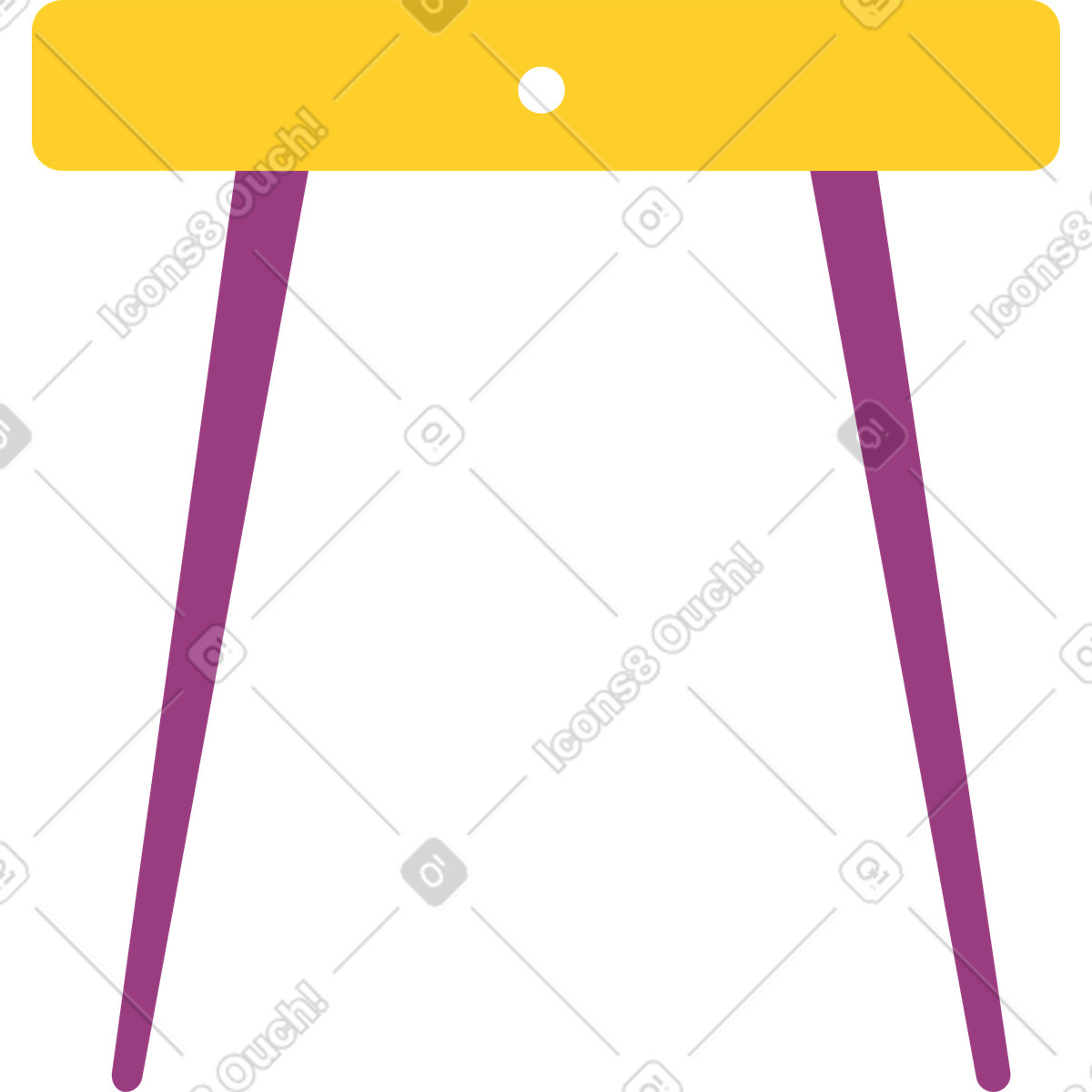 Yellow dressing table illustration in Sammy style download in PNG, SVG