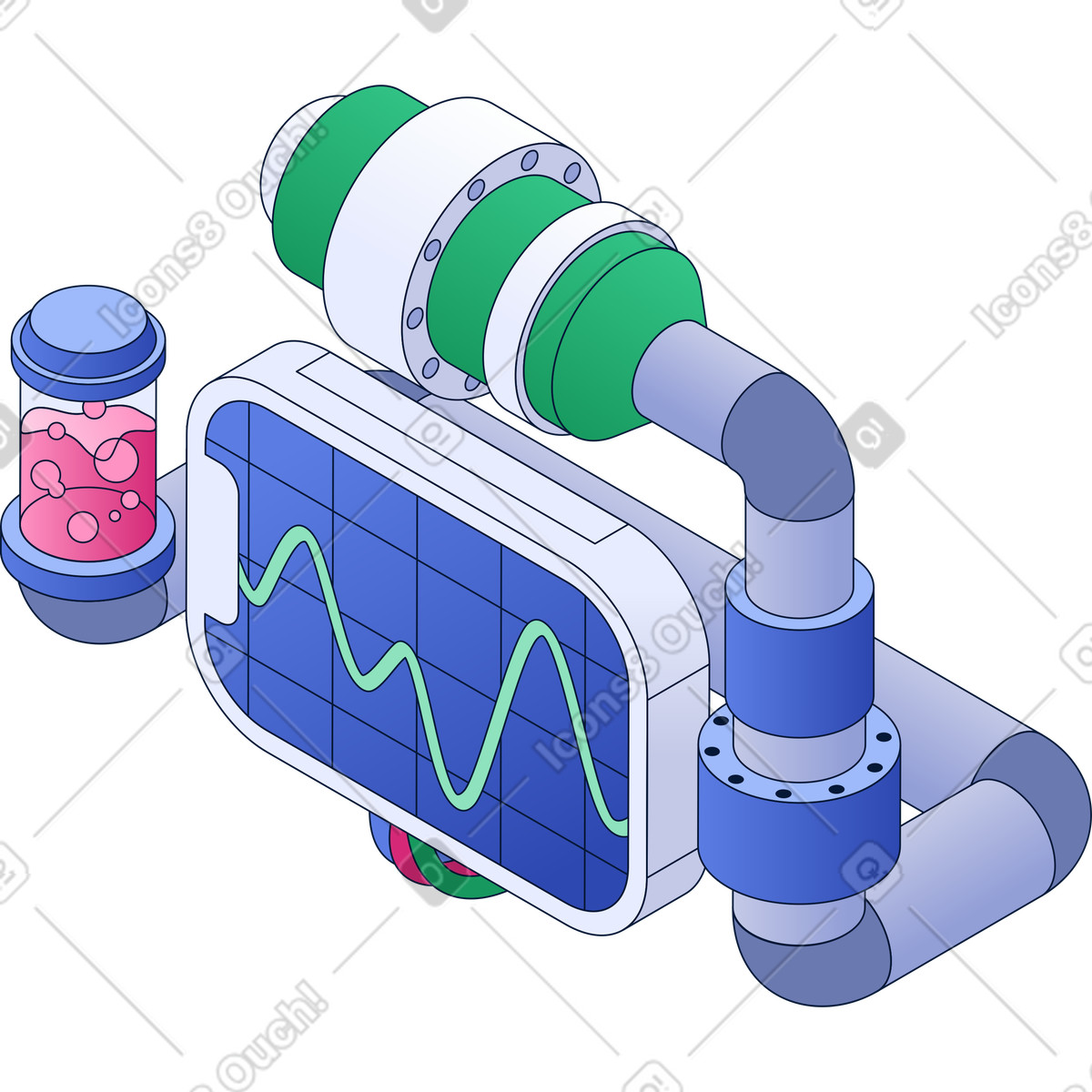 Abstract device illustration in Neat style download in PNG, SVG