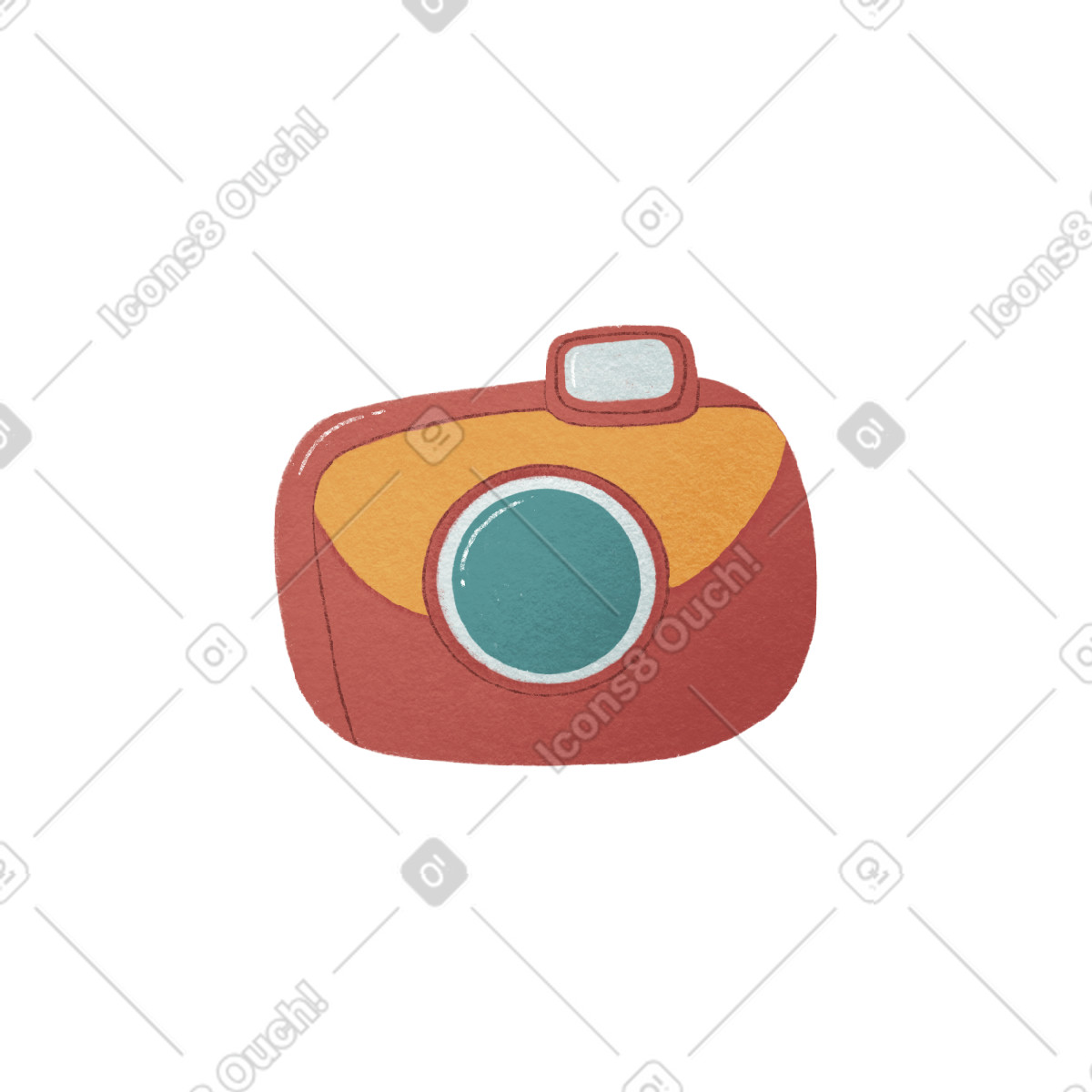 下载 Woolly 风格的 Red camera 插画，支持 PNG、SVG 格式
