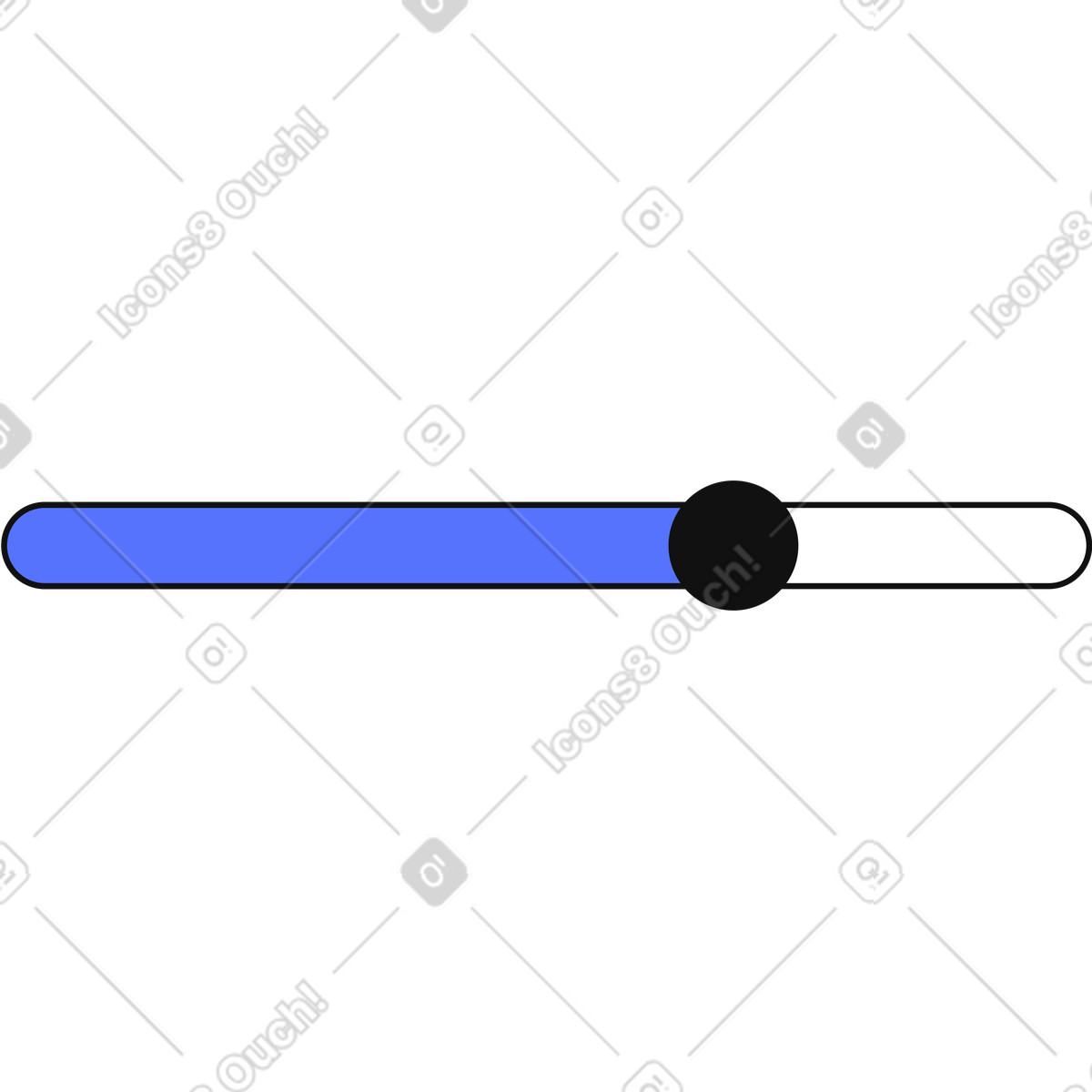 Ilustração de Progress bar showing loading status with circular slider knob control em no estilo Main para baixar em PNG, SVG