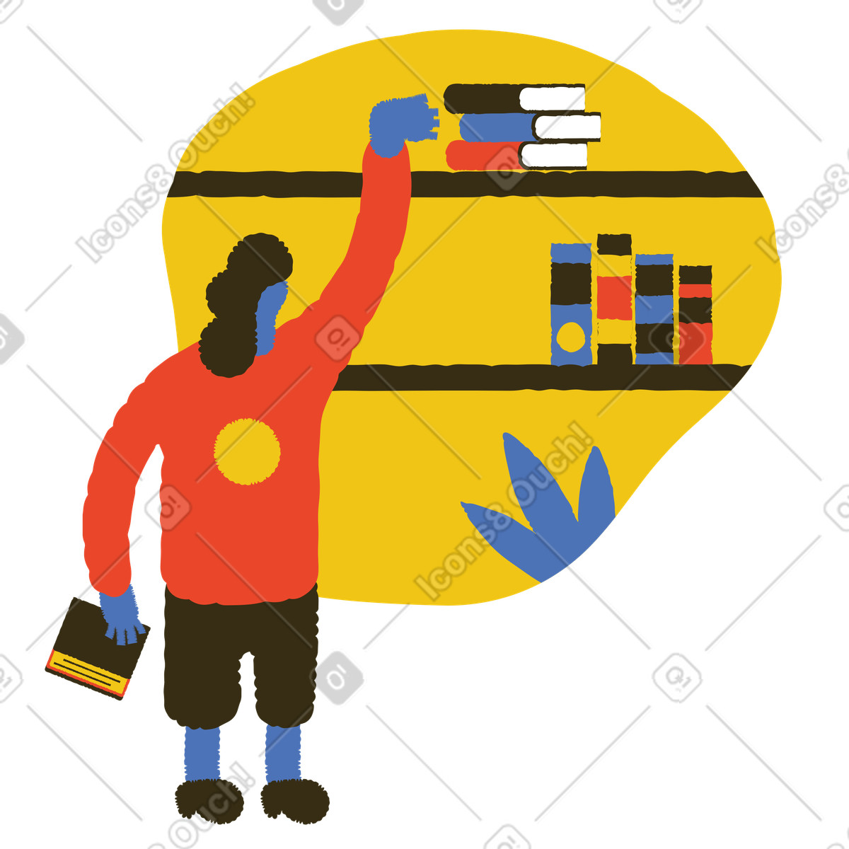 下载 Bermuda 风格的 书迷 插画，支持 PNG、SVG 格式