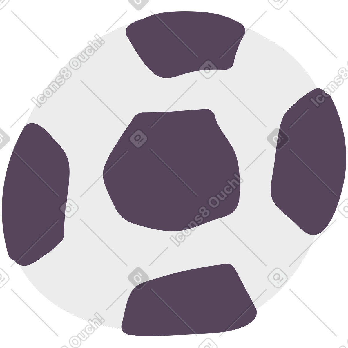 Ilustración Balón de fútbol en estilo Pluto a descargar en PNG y SVG