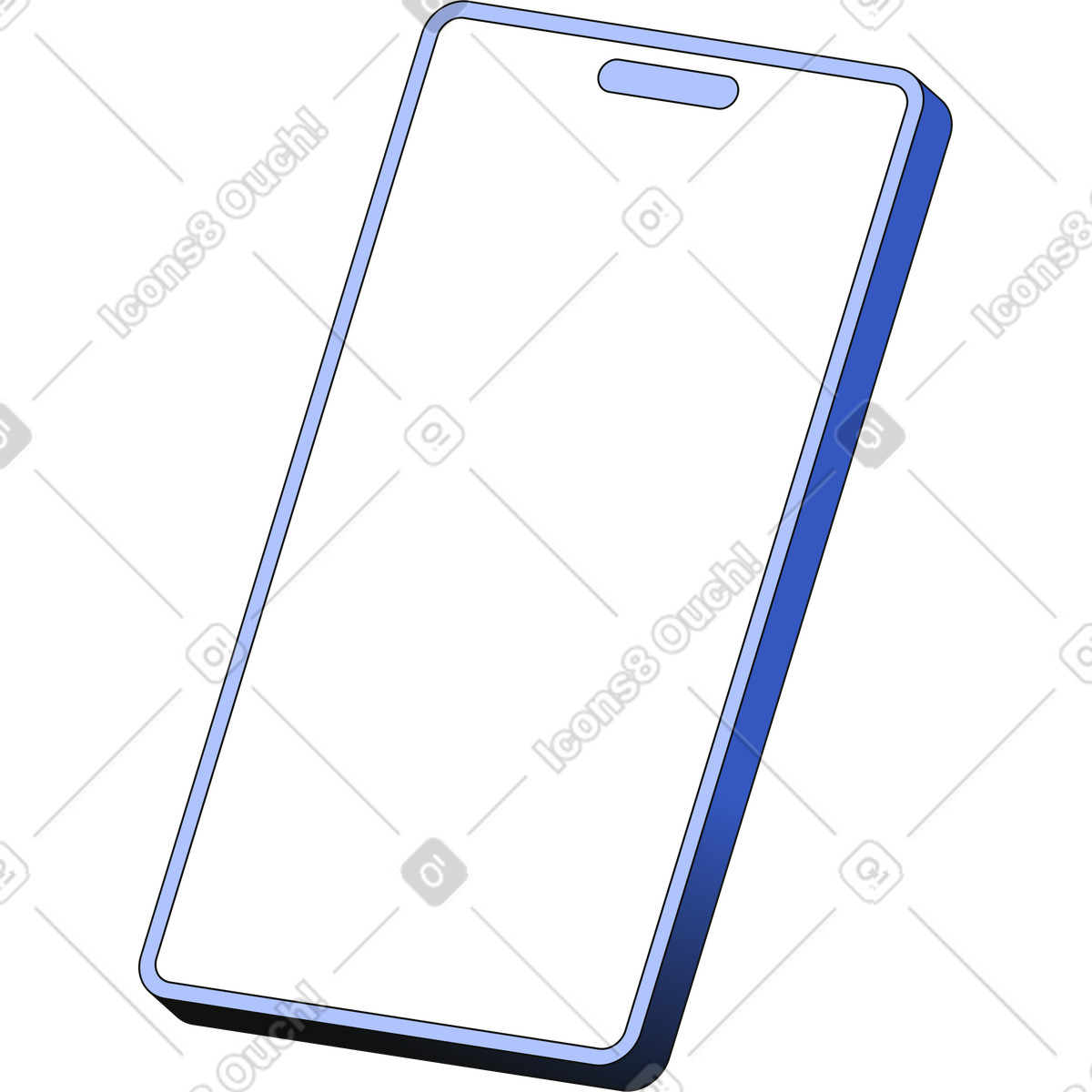 Illustration Téléphone portable dans le style Techny à télécharger aux formats PNG, SVG