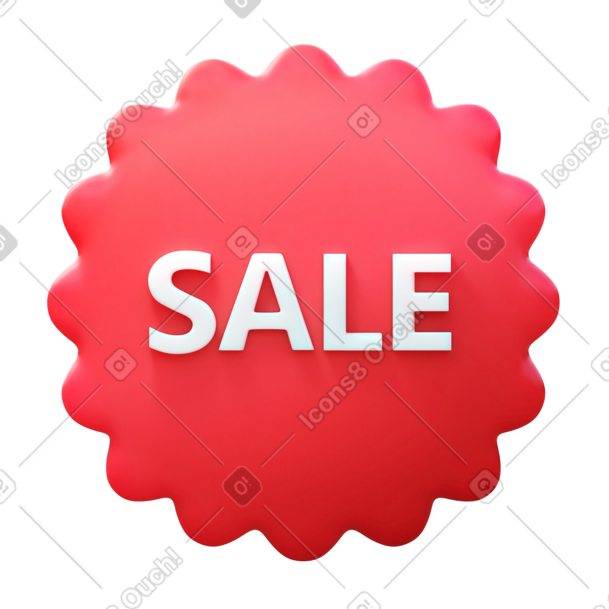 Sale-Illustration im 3D Fluency-Stil als Download in PNG, SVG