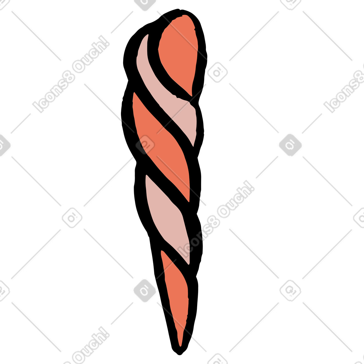 Guscio illustrazione in stile Scandi scarica in PNG, SVG