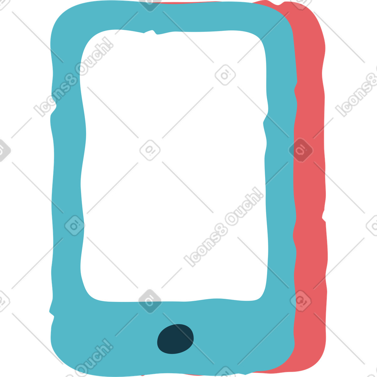 I phone illustrazione in stile Flamenco scarica in PNG, SVG