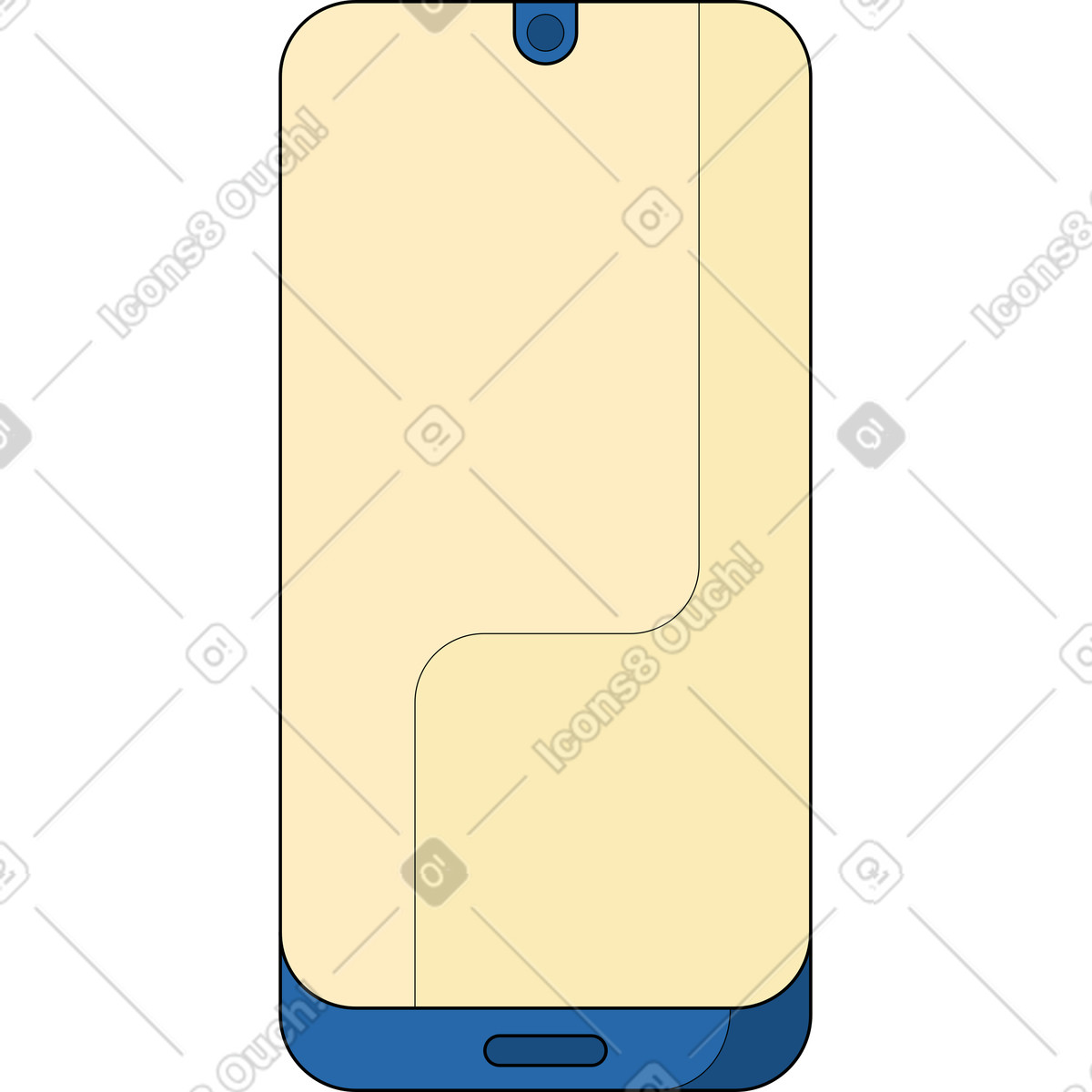 Illustration Téléphone portable dans le style Surr à télécharger aux formats PNG, SVG