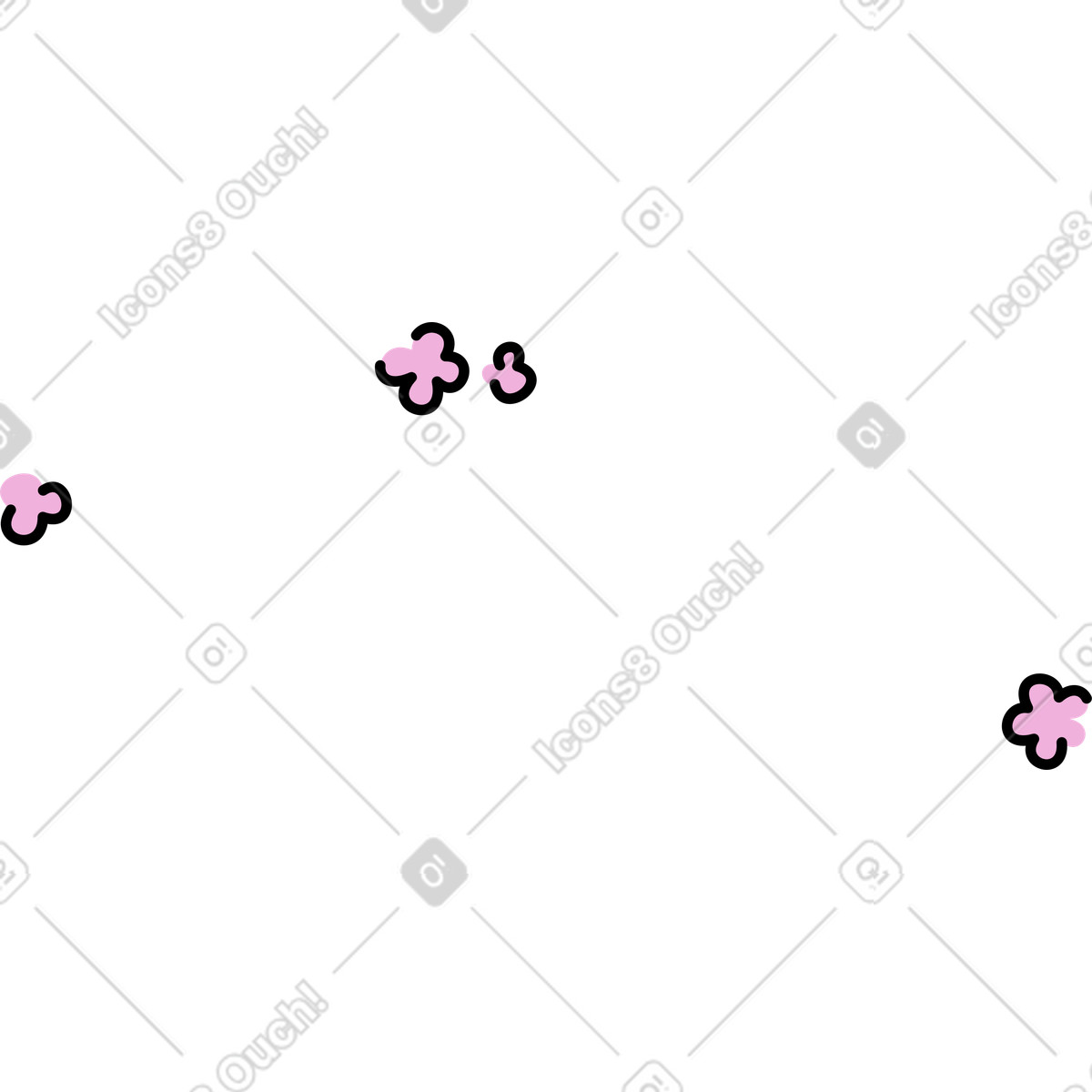 Mochi スタイルの 小さな花 のイラストをPNG、SVG形式でダウンロード