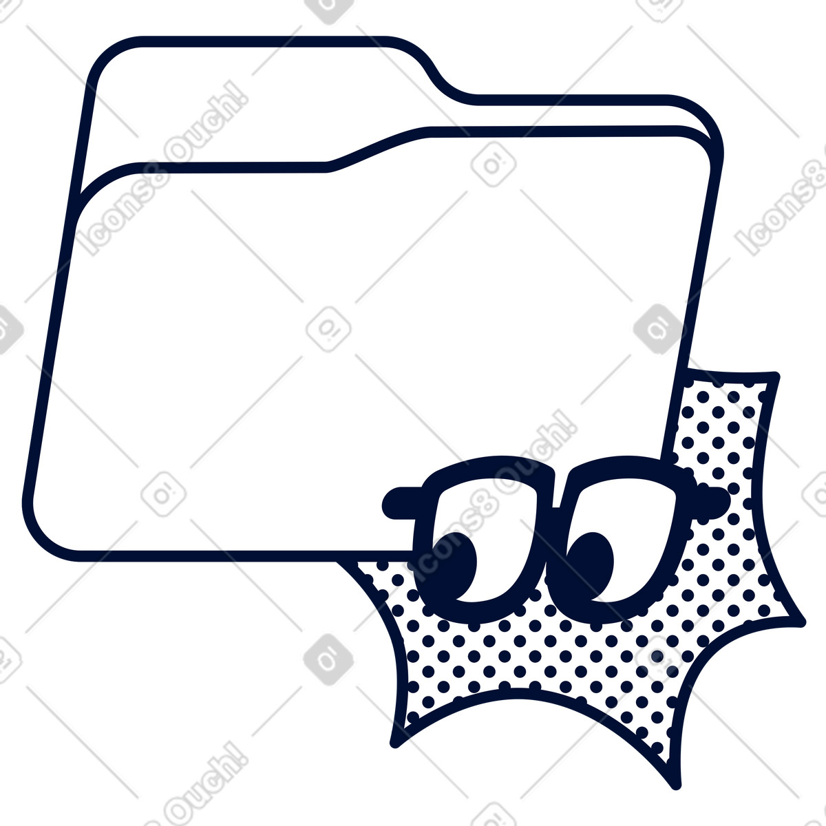 File management and privacy, Open folder status, Document access illustration in Blink style download in PNG, SVG