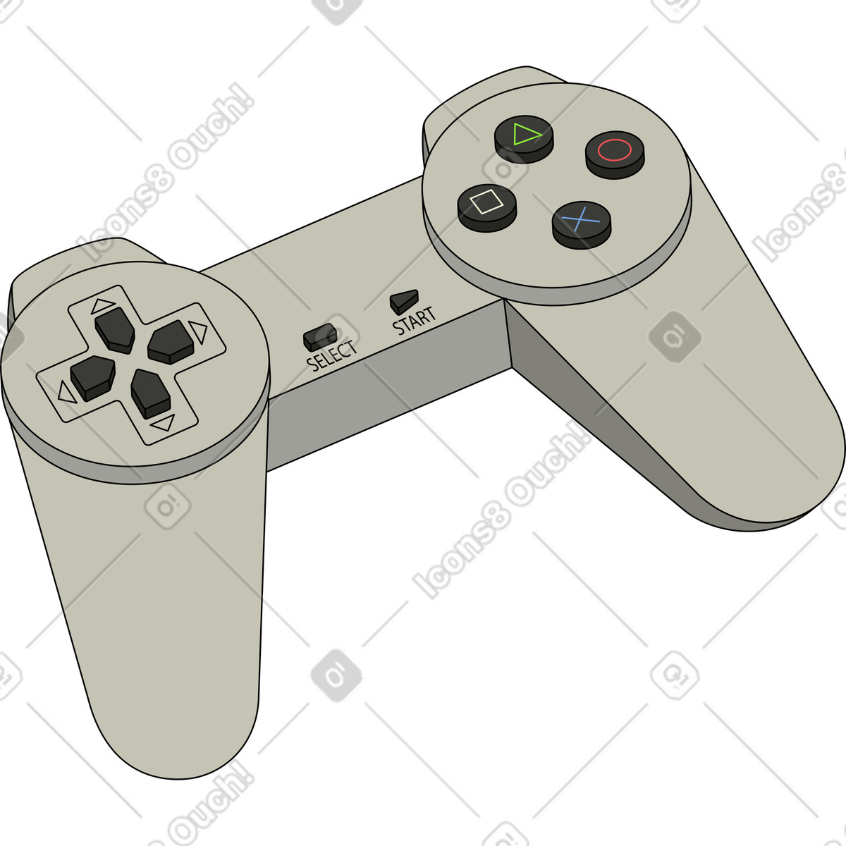Telecomando per videogiochi illustrazione in stile Retro scarica in PNG, SVG