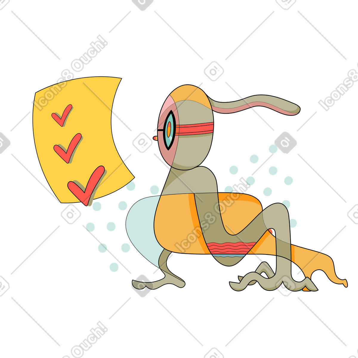 Surr 스타일의 모든 작업 완료 일러스트레이션 PNG, SVG 다운로드