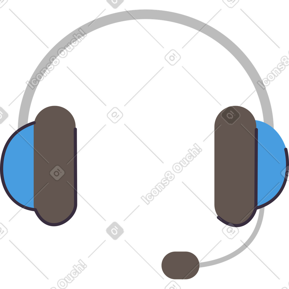 Support headphones-Illustration im Pale-Stil als Download in PNG, SVG