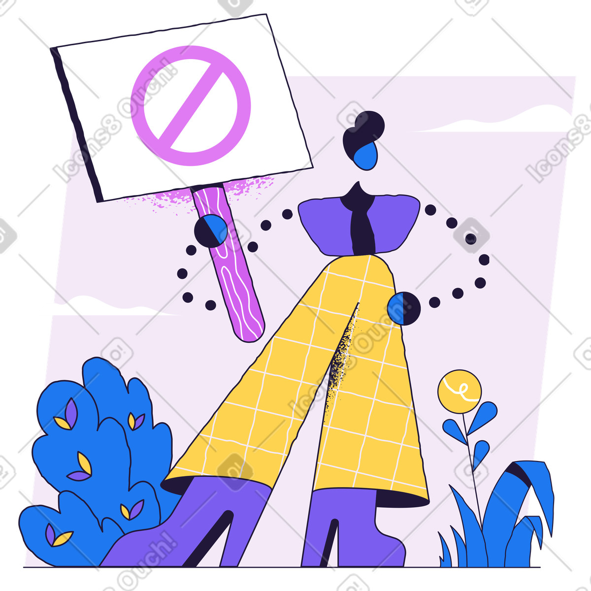 Accesso negato illustrazione in stile Conifer scarica in PNG, SVG