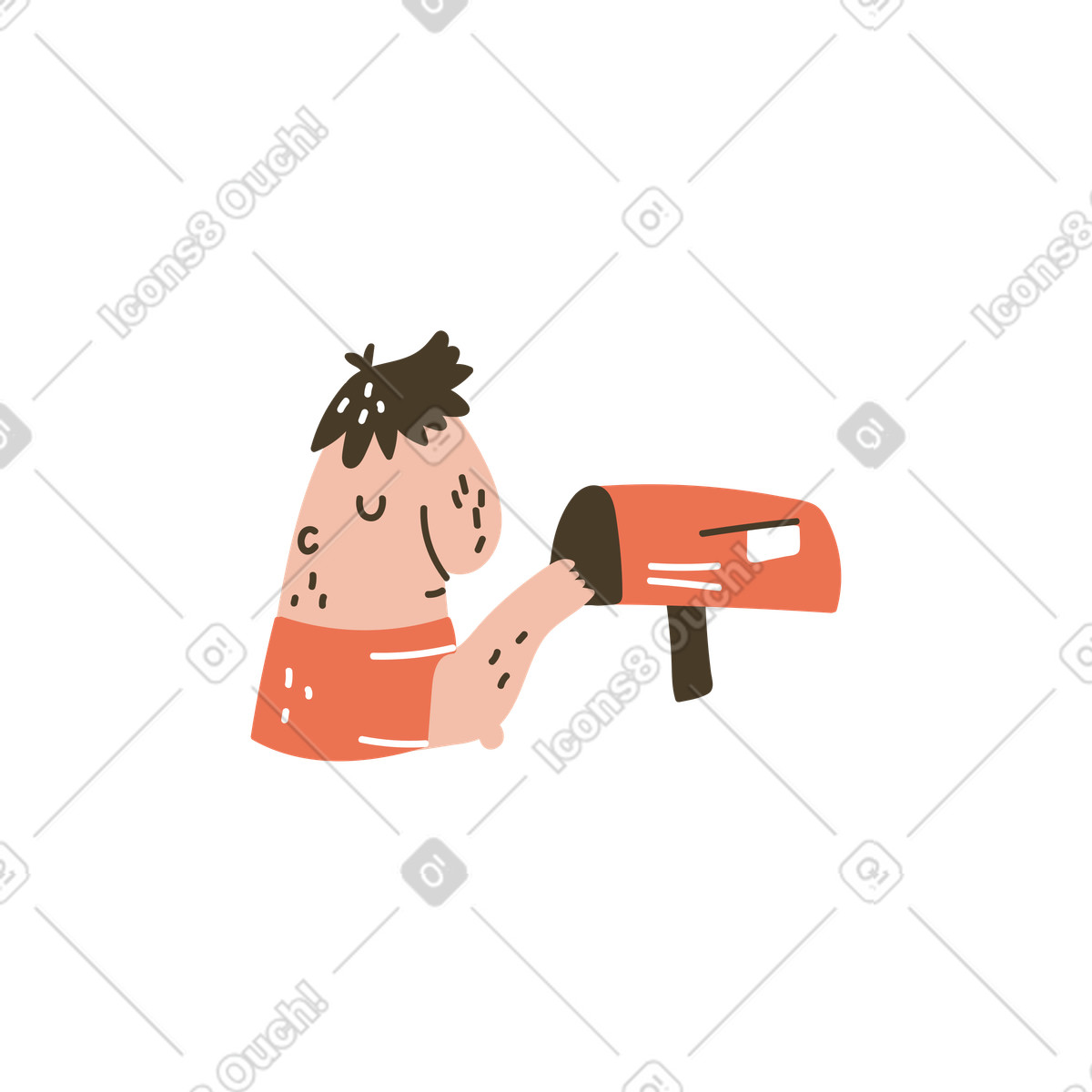 No messages illustration in Karlsson style download in PNG, SVG