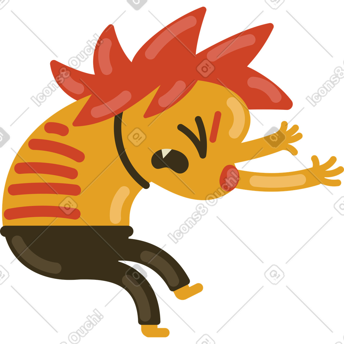 Angry student illustration featuring enraged expressions in clipart style