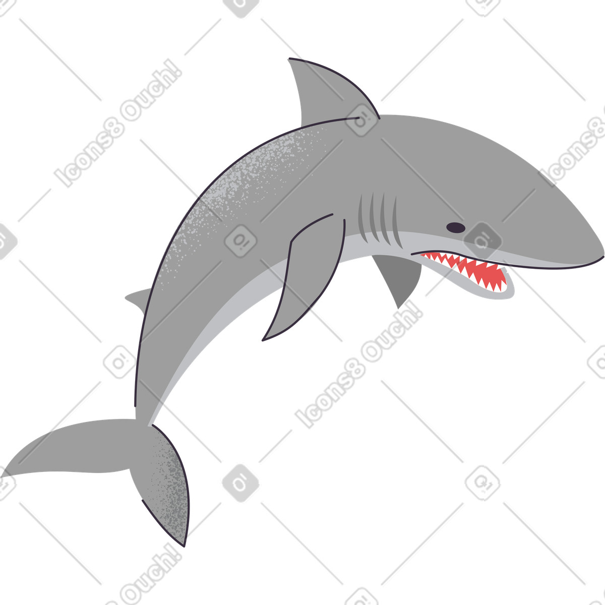 Illustration Requin dans le style Pale à télécharger aux formats PNG, SVG