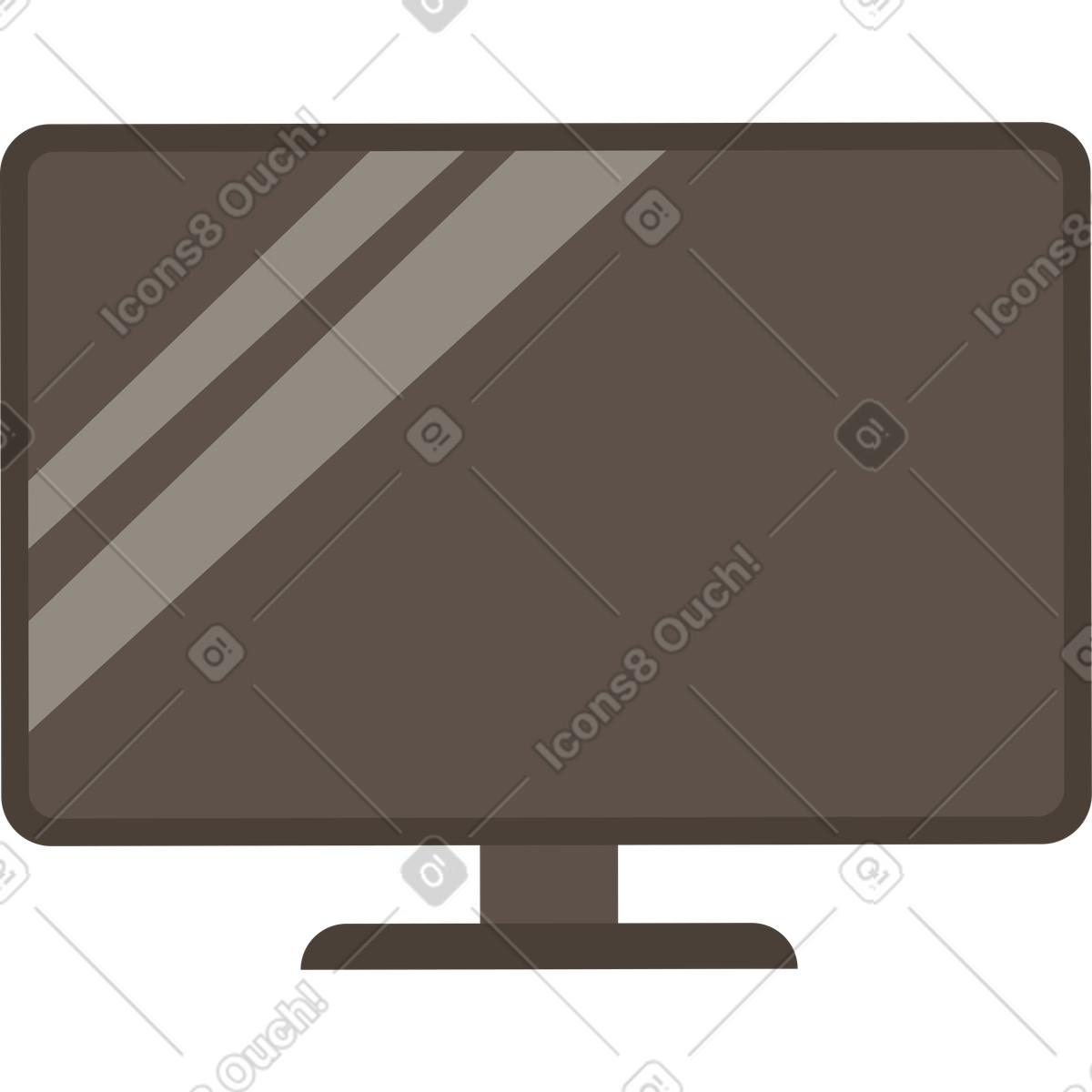 Ilustración Televisión en estilo Social a descargar en PNG y SVG