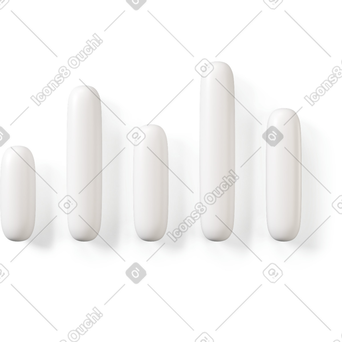 Ilustração de Ícone gráfico barras em no estilo 3D Buddy para baixar em PNG, SVG