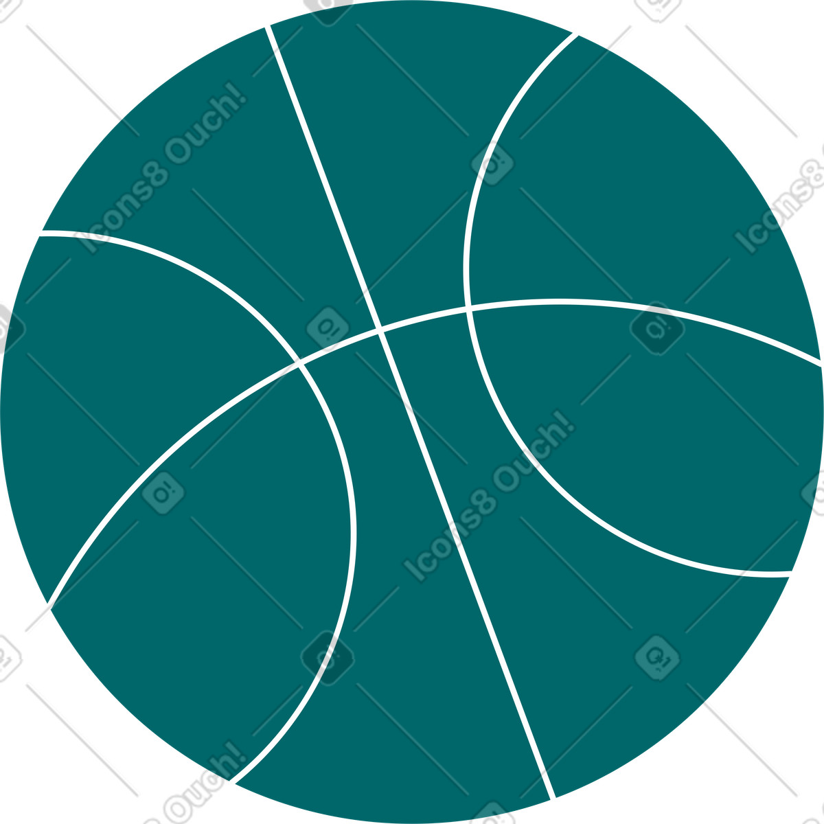 Basketball ball animierte Illustration im Sammy Line-Stil als Download in GIF, Lottie (JSON), AE