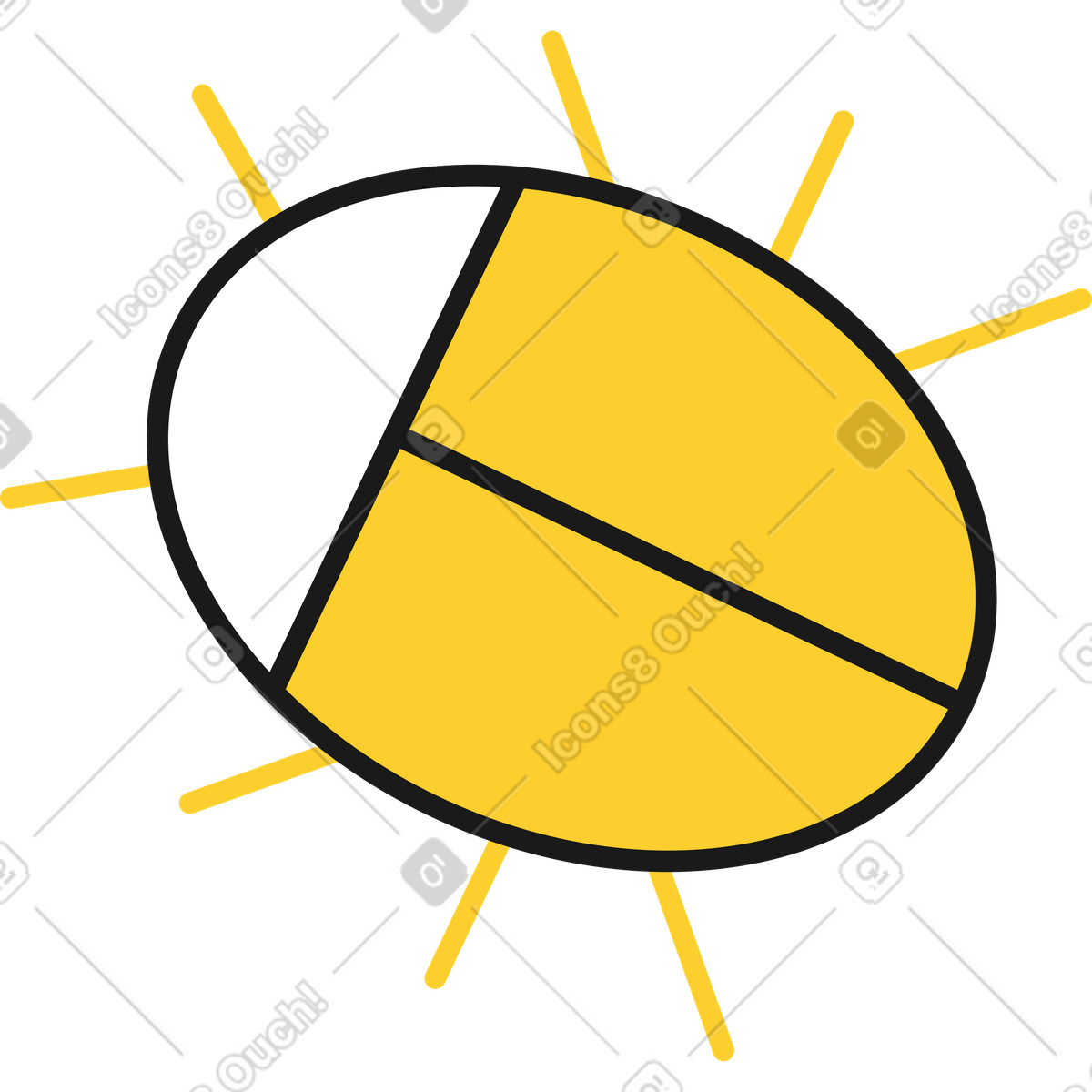 Beetle illustration in Taxi style download in PNG, SVG