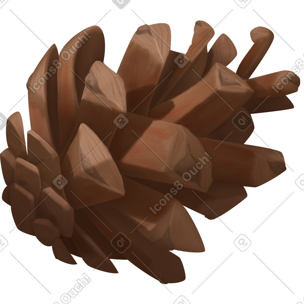 Cone illustration in Props style download in PNG, SVG