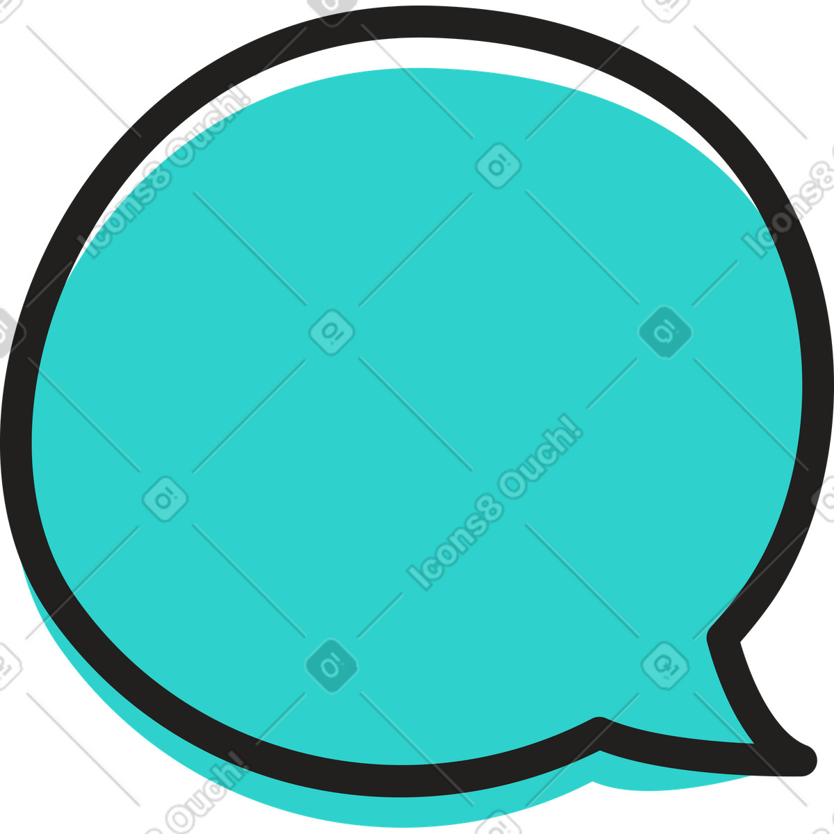 Grüne sprechblase-Illustration im Little-Stil als Download in PNG, SVG