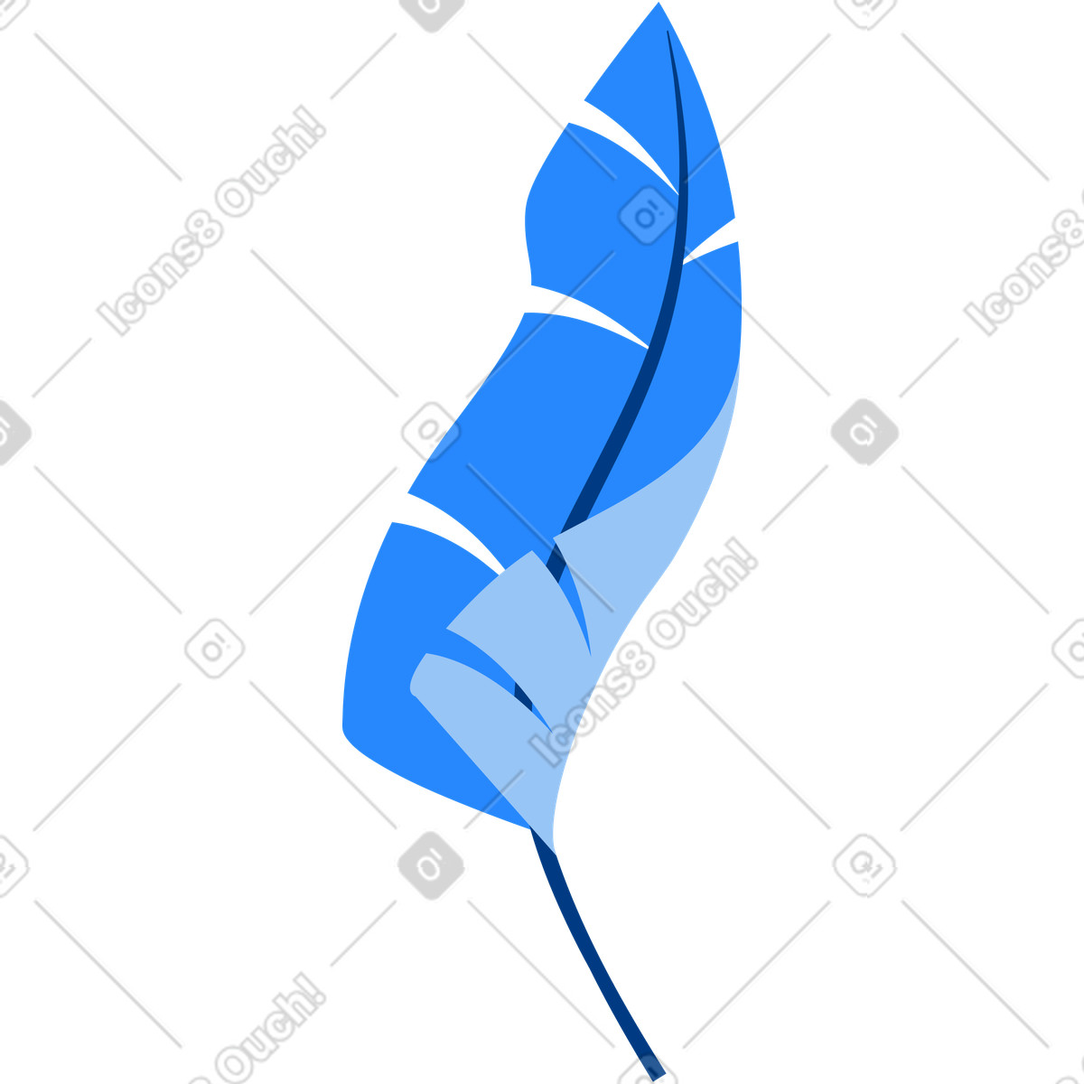 Ilustración Hoja de palma en estilo Urban a descargar en PNG y SVG