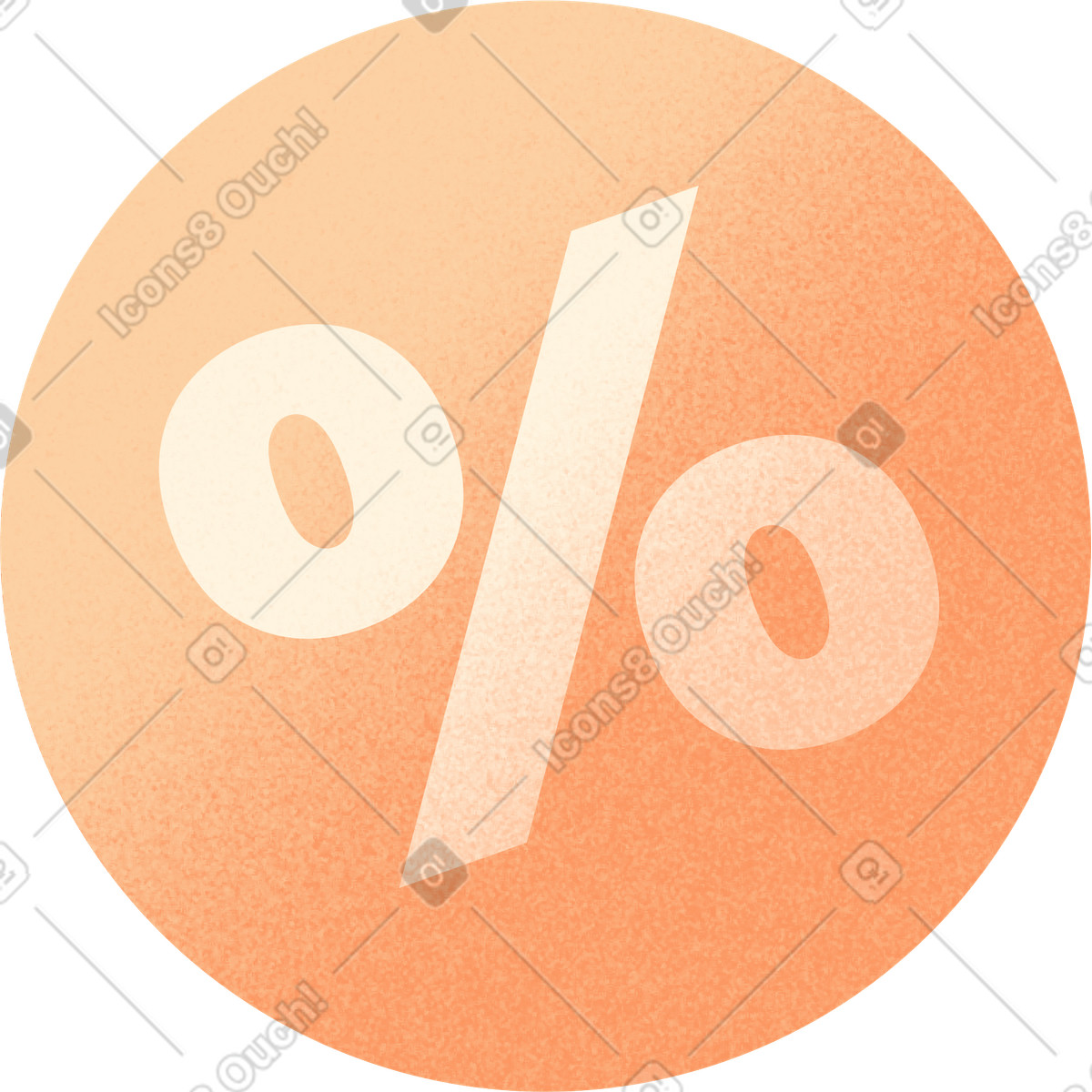 Percent sign illustration in PNG, SVG